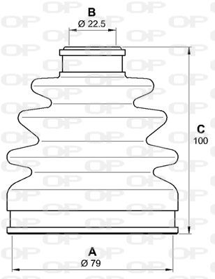 OPEN PARTS Комплект пылника, приводной вал SJK7116.00